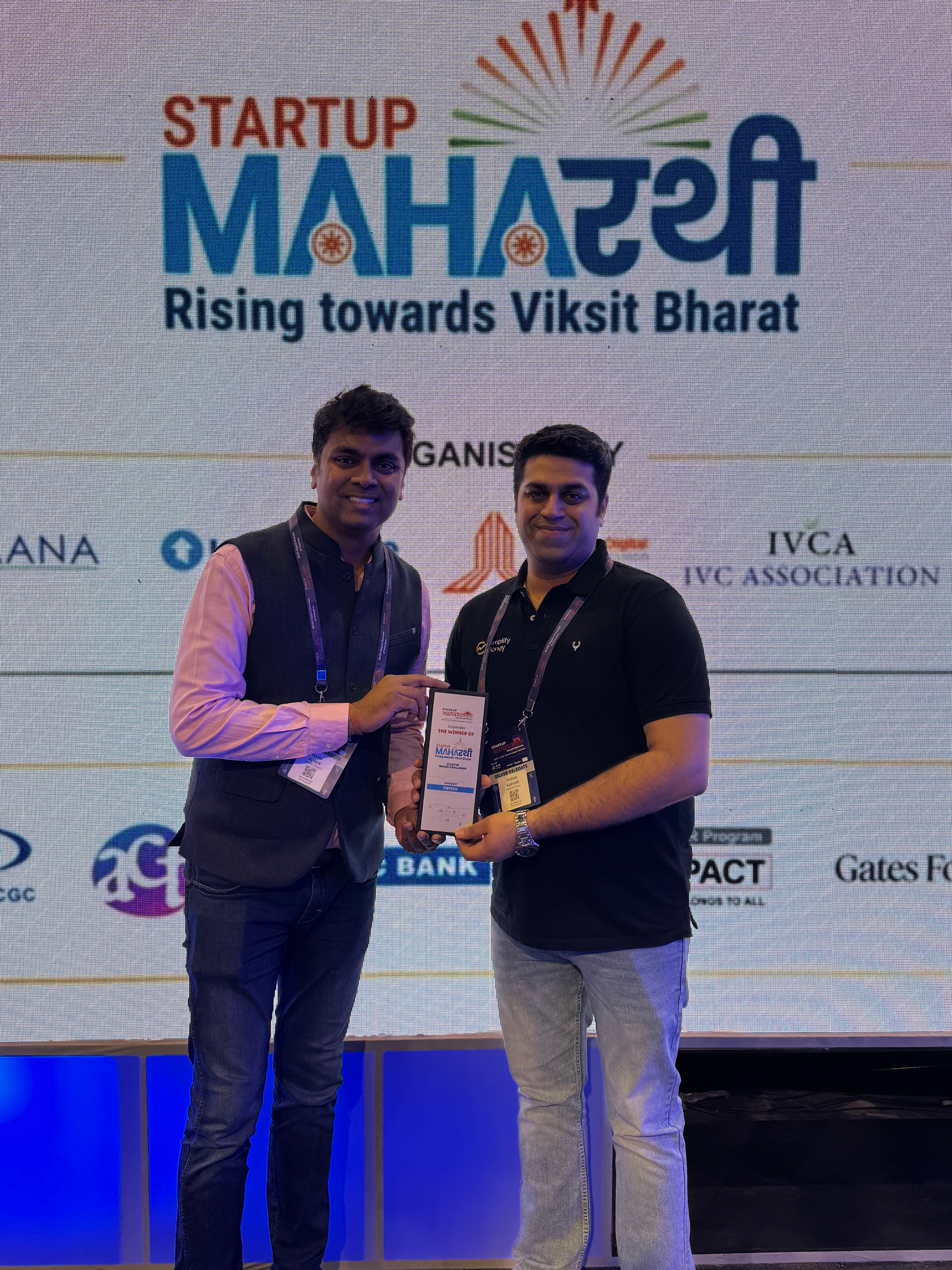 Simplify Money has been recognized as the winner in the Fintech category at the prestigious Startup Maharathi Challenge 2025